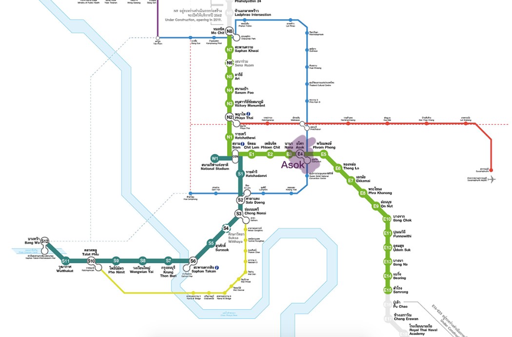 泰國曼谷 BTS Map