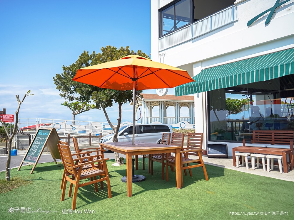 海景咖啡廳 墾丁海景餐廳推薦 日式茶點 烤飯團 日式糰子 hou wan