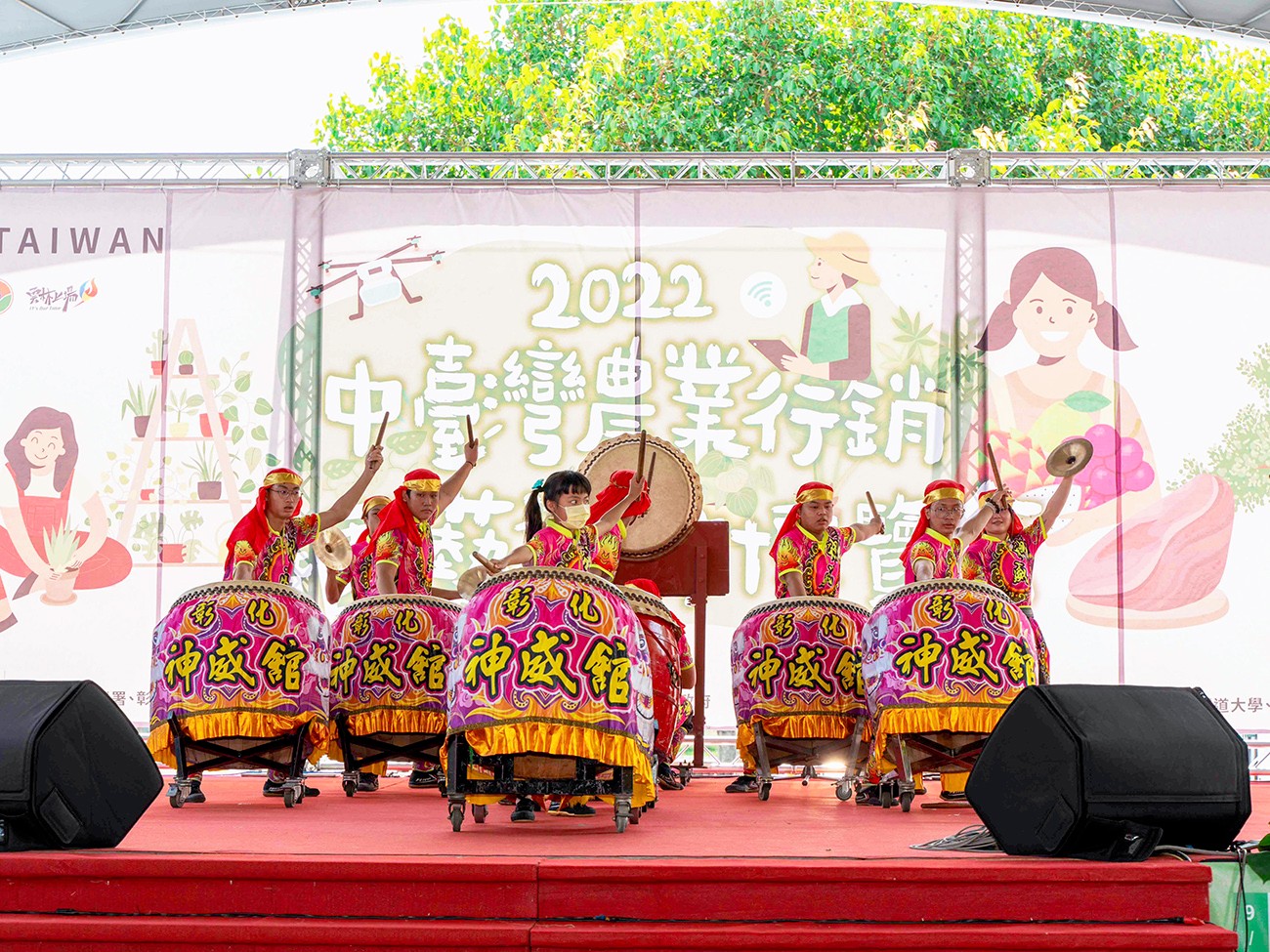 2022中臺灣園藝暨資材博覽會 彰化景點 溪州公園 免門票親子景點 氣墊遊戲區 溜滑梯戲水池 農產品展售