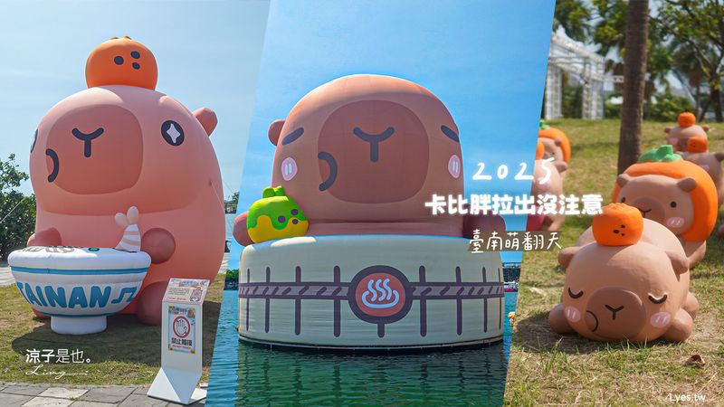 2025卡比胖拉臺南安平登場！超萌水豚君 12米巨型氣偶、50隻紙雕裝置、夜間燈光秀、假日市集 活動亮點一次看